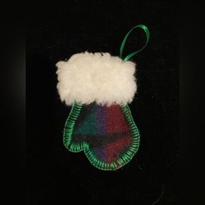 Handmade Pendleton Mitten Christmas Ornament